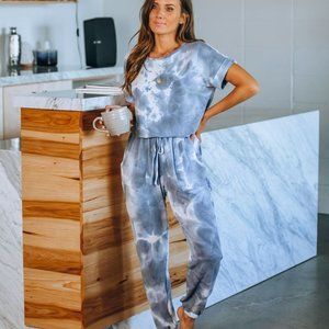VICI Boost Your Spirit Pocketed Tie Dye Knit Jumpsuit